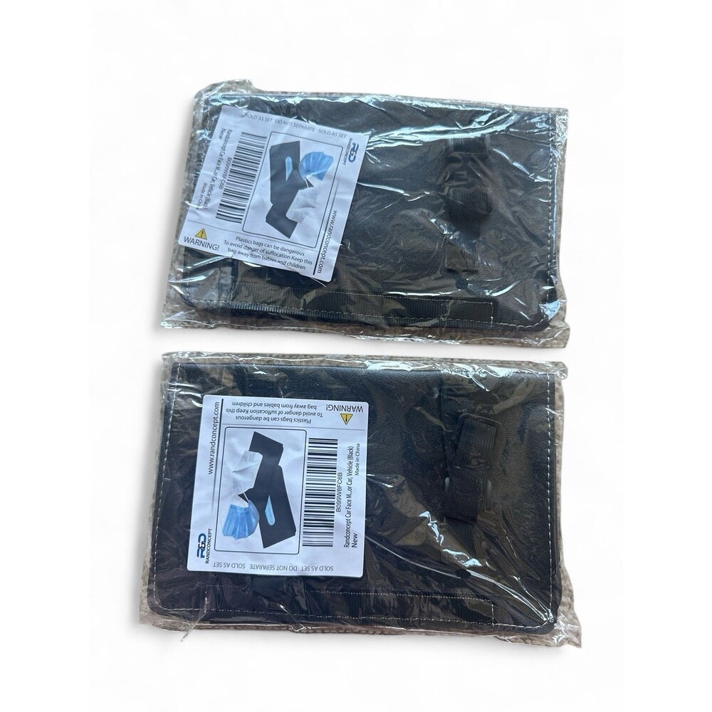3 Pack Car Tissue & Mask Holder Black Sun Visor Premium PU Leather